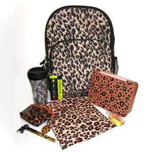 Leopard Backpack Set 8 items Animal Print